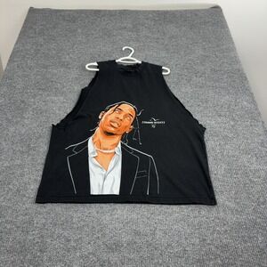 Travis Scott x Cesar T Shirt Mens XXL Black Cotton Graphic Muscle Tee Streetwear